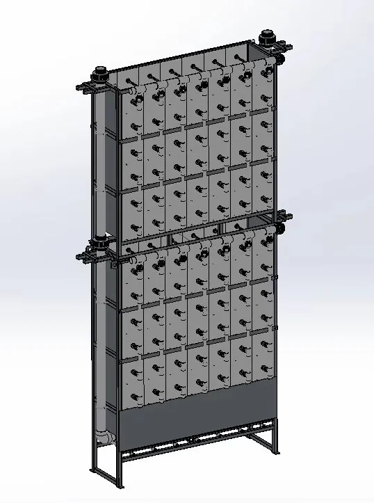 Tall Swing module with two sections of three decks